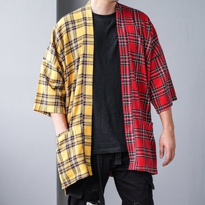 Japanese Men's Kimono Shirt Spring and Summer Tang Retro