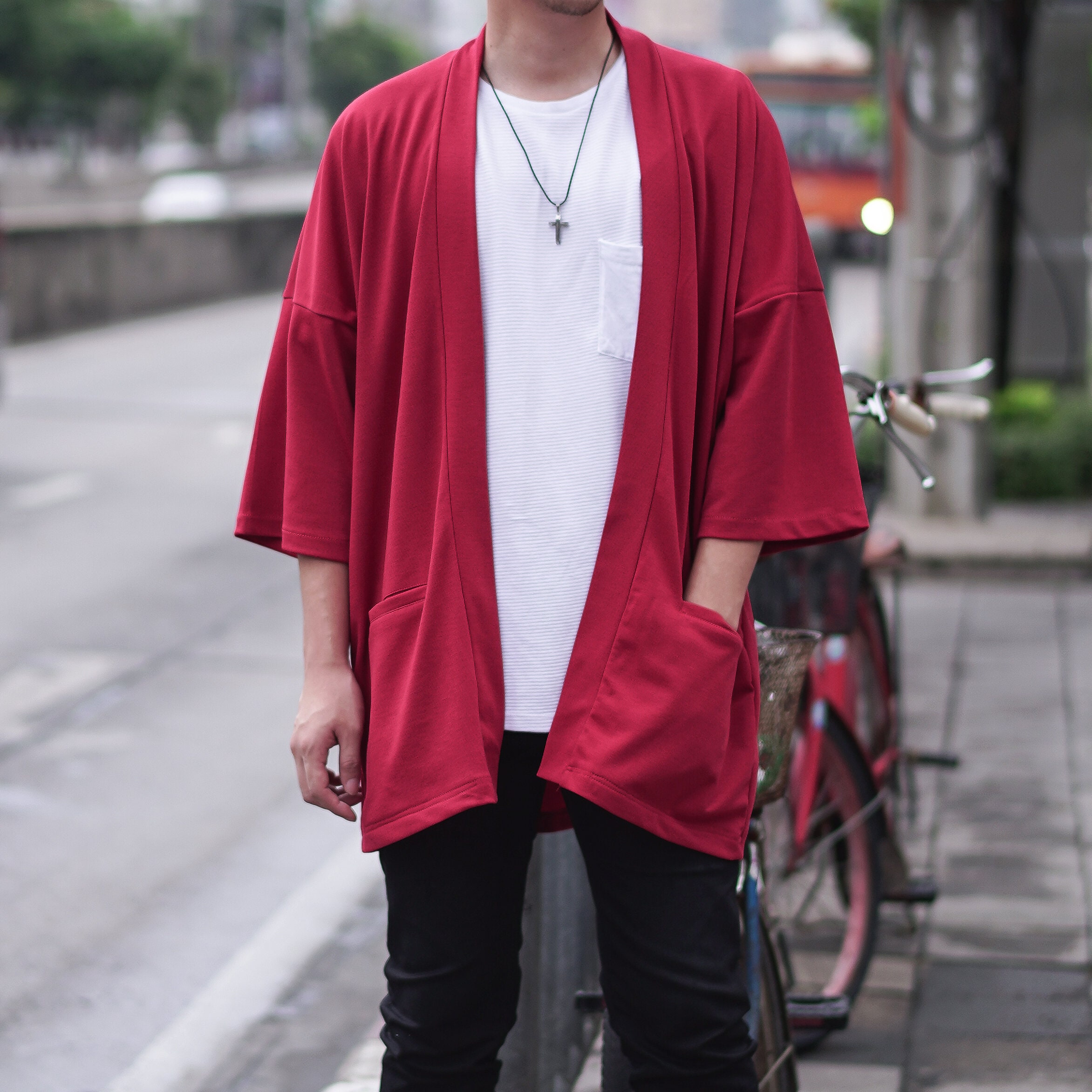 Long Japan Kimono Cardigan Man 