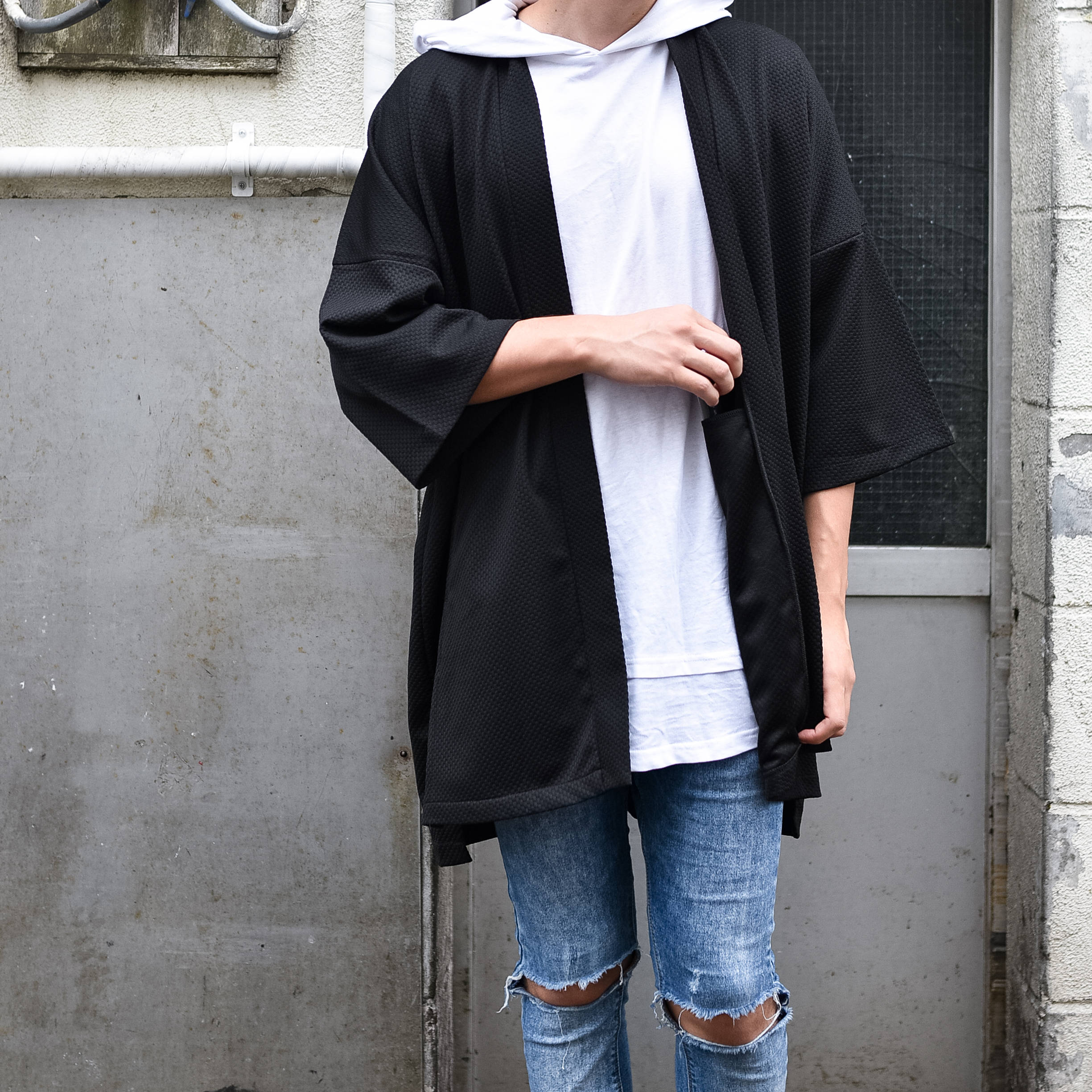 Men's Long Black Kimono Cardigan Japan Oversized Noragi Etsy