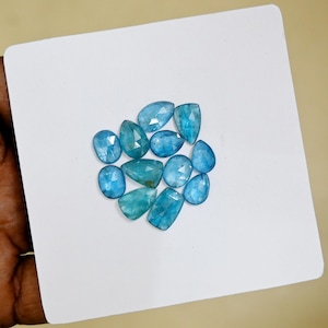 Blue Paraiba Kyanite Rosecut Lot || Blue Paraiba Kyanite Rosecut Size 9-12mm Loose Gemstone || Blue Paraiba Kyanite for Jewelry Making Stone