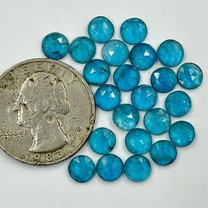 Blue Paraiba Kyanite Rosecut Gemstone, Blue Paraiba Kyanite Size 6-6mm Round Shape Loose Gemstone, Blue Paraiba Kyanite for Jewelry Making