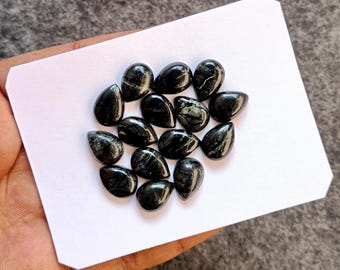 Picasso Jasper Smooth Cabochons: Natural Pear Shape Loose Gemstone For Jewelry Making