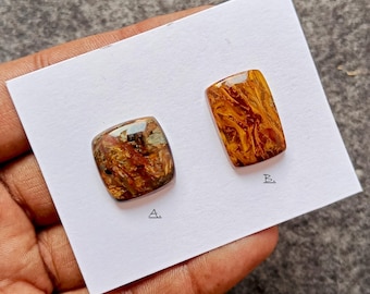 Pietersite Smooth Cabochons : Natural Flatback Loose Gemstone for Jewelry Making