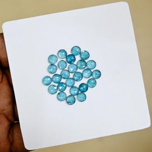 Blue Paraiba Kyanite Rosecut Gemstone, Blue Paraiba Kyanite Size 6-6mm Round Shape Loose Gemstone, Blue Paraiba Kyanite for Jewelry Making