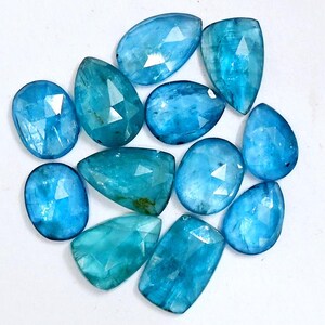 Blue Paraiba Kyanite Rosecut Lot || Blue Paraiba Kyanite Rosecut Size 9-12mm Loose Gemstone || Blue Paraiba Kyanite for Jewelry Making Stone