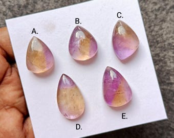 Gemas lisas de ametrina, piedra semipreciosa de ametrina natural para la fabricación de joyas.