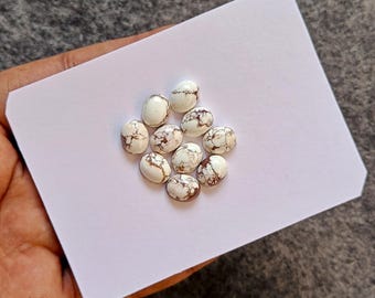 Cabujón de jaspe de caballo salvaje: piedras preciosas sueltas planas de primera calidad para la fabricación de colgantes.
