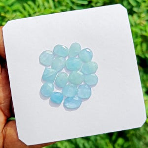Aquamarine Rosecut Gemstone, Aquamarine 8-11mm Uneven Size Loose Gemstone, Natural Aquamarine Jewelry Making Stone, Semi Precious Gemstone