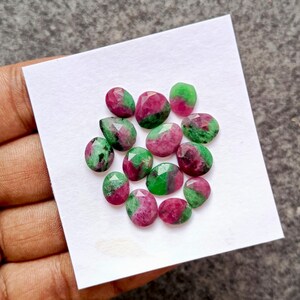 Ruby in Zoisite Rosecut Gemstone: Uneven Loose Stone For Jewelry Making