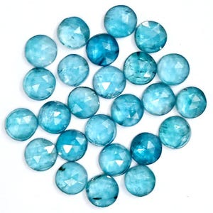 Blue Paraiba Kyanite Rosecut Gemstone, Blue Paraiba Kyanite Size 6-6mm Round Shape Loose Gemstone, Blue Paraiba Kyanite for Jewelry Making