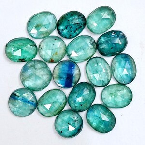 Emerald Green Kyanite Rosecut Gemstone, Emerald Green Kyanite Size 8-9mm Mix Shape Loose Gemstone, Emerald Green Kyanite for Jewelry Making