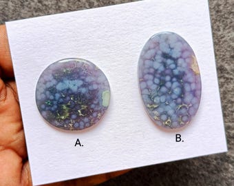 Grape Agate Smooth Cabochons, Loose Stone For Jewelry Making Rings Pendants