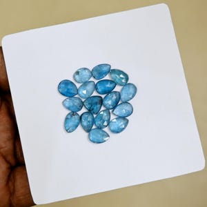 Blue Paraiba Kyanite Rosecut Gemstone, Blue Paraiba Kyanite Size 9-10mm Mix Shape Loose Stone, Blue Paraiba Kyanite for Jewelry Making Stone