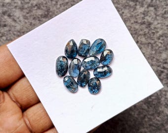 Teal Moss Kyanite Rose Cut Gemstones, Kyanite Loose Gemstone For Jewelry Making