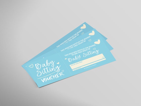 Babysitting Gutschein Fur Eltern Etsy