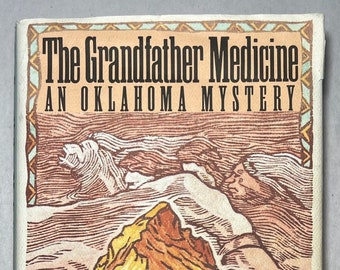 The Grandfather Medicine: An Oklahoma Mystery - Jean Hager (1989 1st Edition Vintage Hardcover w/DJ) Fiction Cherokee Detective Novel