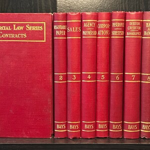 American Commercial Law Series 9 Volumes - Alfred Bays (1911-13 Antique 1st Edition Hardcovers) Lawyer Reference Bookset Legal Business