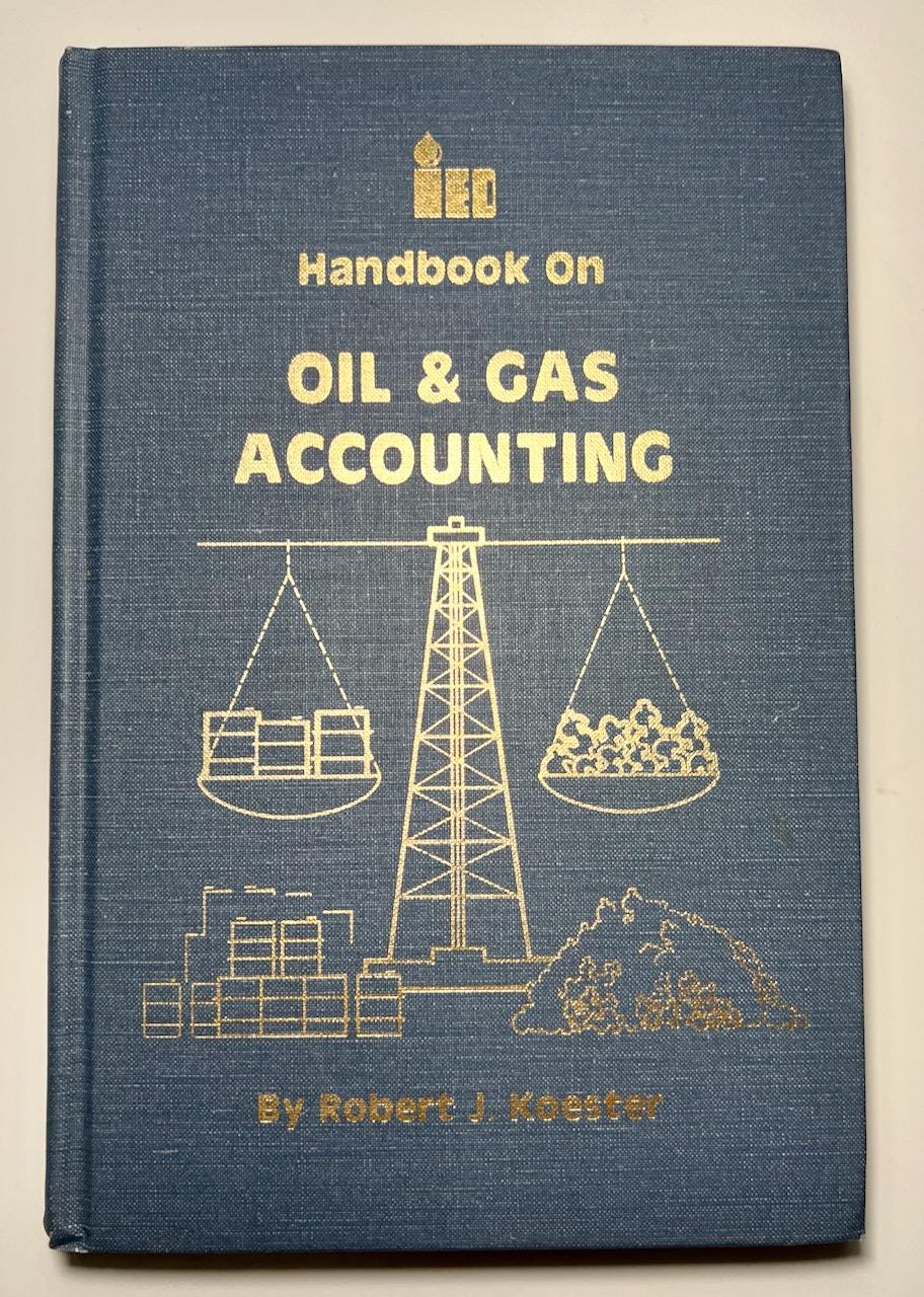 Handbook on Oil and Gas Accounting - Robert Koester 1982 Hardcover Reference Petroleum Mineral Research Financials
