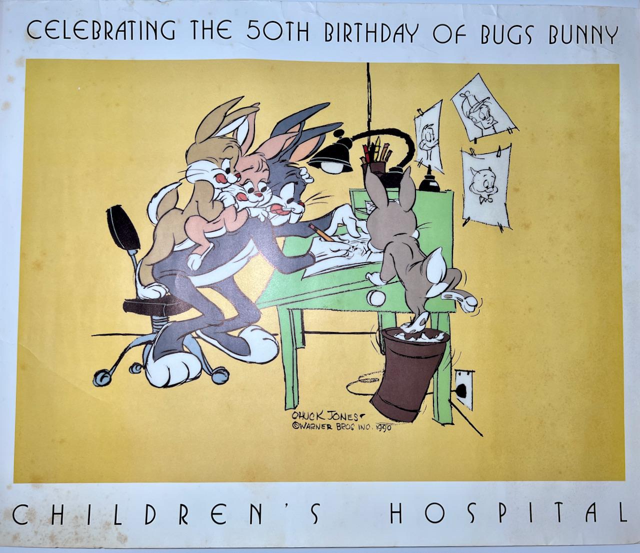 Chuck Jones Bugs Bunny 50th Birthday Print, Children's Hospital