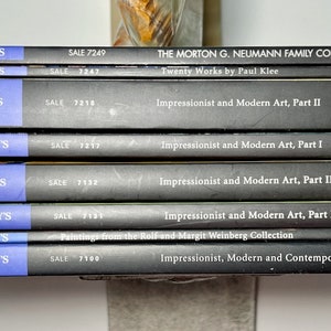Sotheby’s Auction Catalogs Lot of 8 Impressionist Modern Contemporary Art Klee Neumann Weinberg Paintings Drawings Research Reference