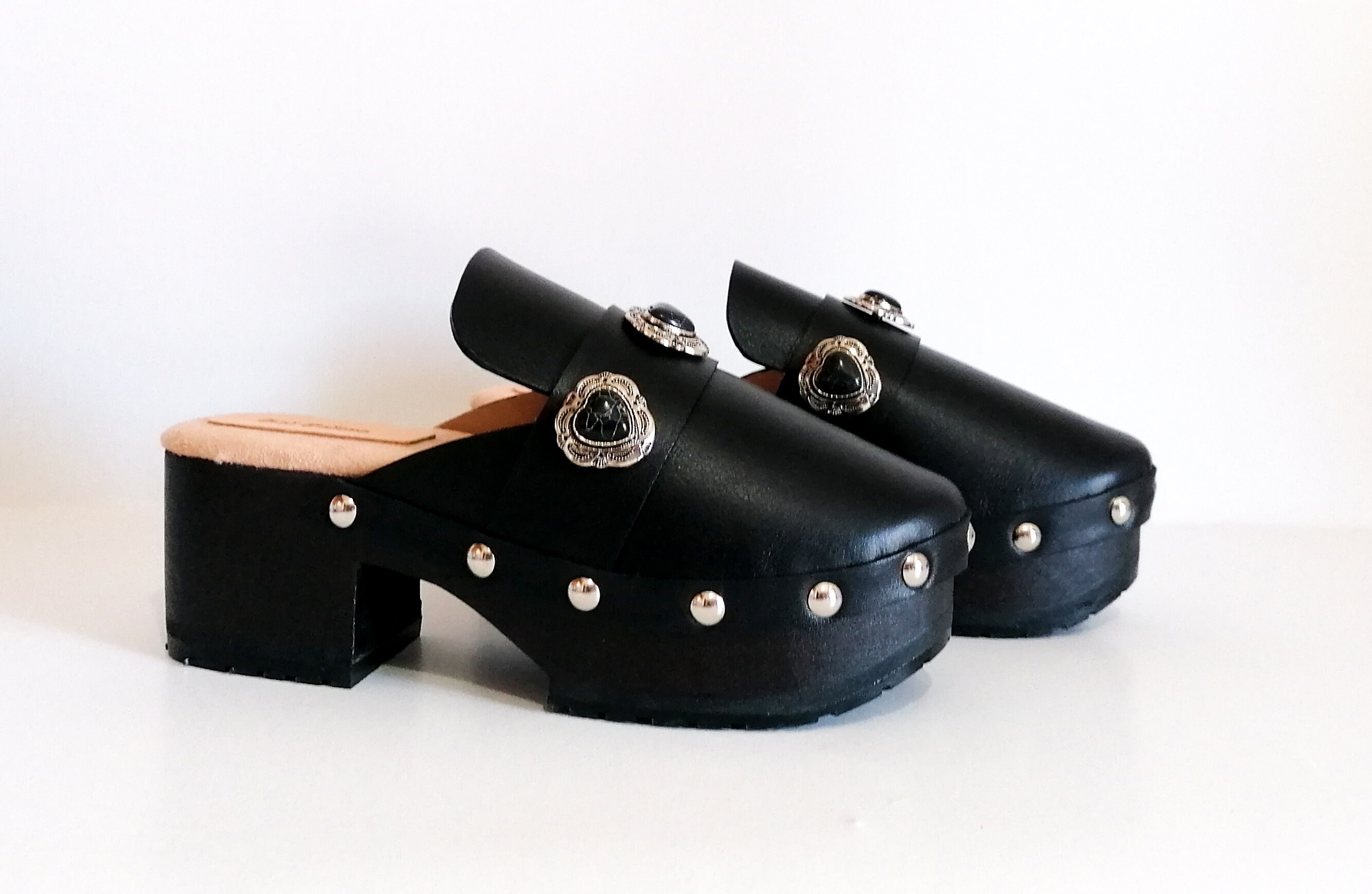platform clog mules