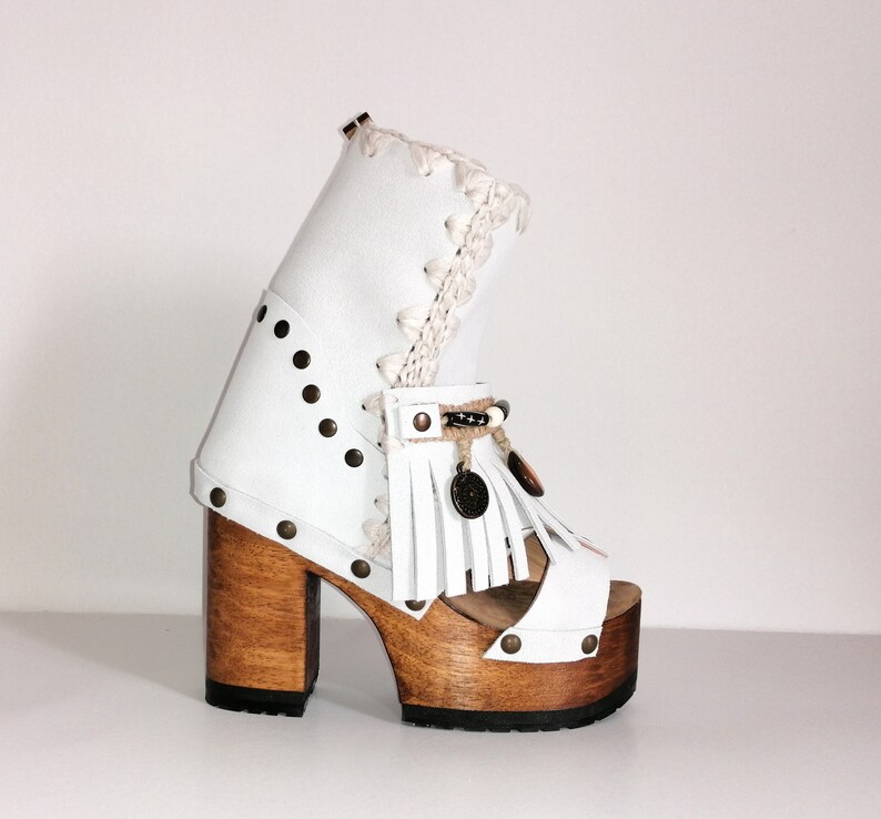 70s style platform heels