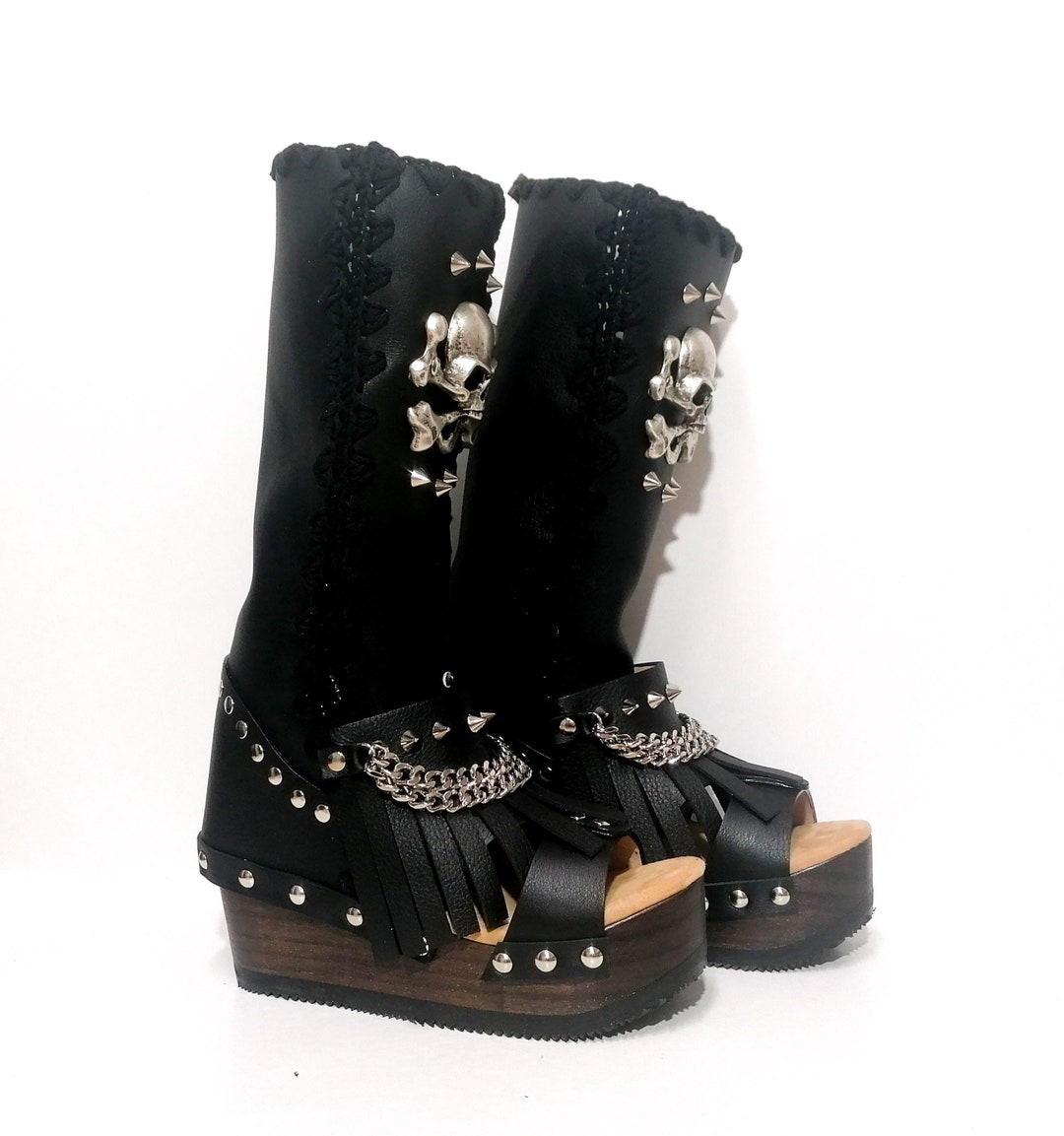 platform motorcycle riding boots