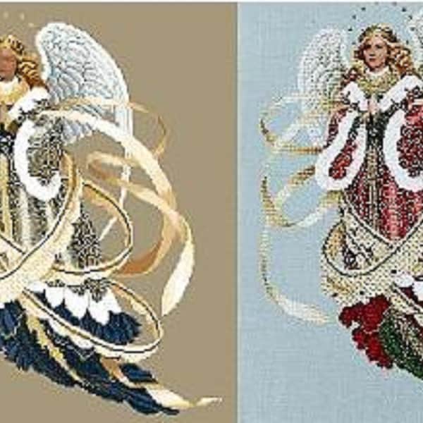 Angel of Christmas Lavender & Lace Chart And Other Materials (See the Description below)