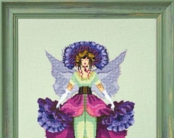 SALE! MD192  February Amethyst Fairy with Chart and embellishment