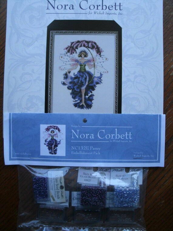 Spring Garden Party Collection CHART /& EMBELLISHMENT by Nora Corbet /"LAVENDER /"