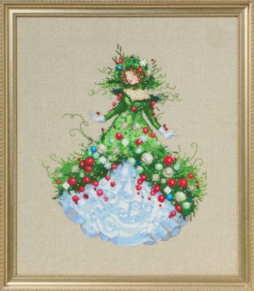 MD197 MERRY MERRY de Mirabilia con gráfico y adornos e hilos especiales