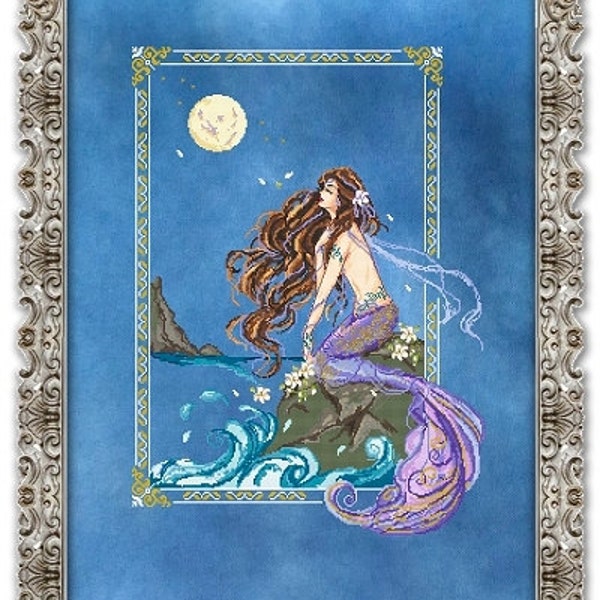 Chart and Embellishment with special threads Under The Moonlight by Passione Ricamo