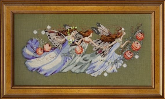 Sale MD114 September Sapphire Fairy Mirabilia Chart & Embellishment with Special threads