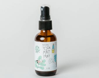 Spray do mat do jogi - Naturalny środek czyszczący do mat do jogi - Spray z olejkami eterycznymi