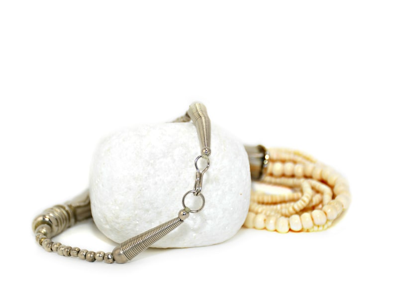 Bone multi strand necklace