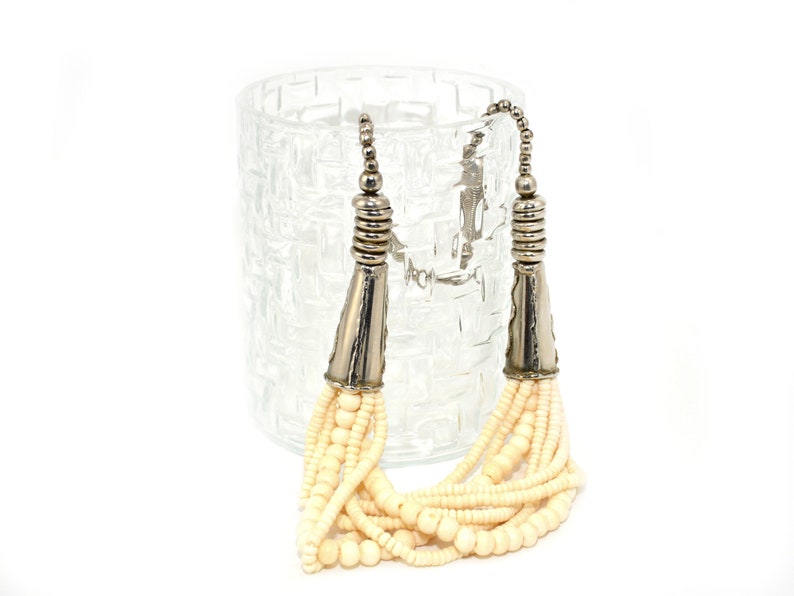 Bone multi strand necklace