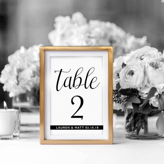 table number cards