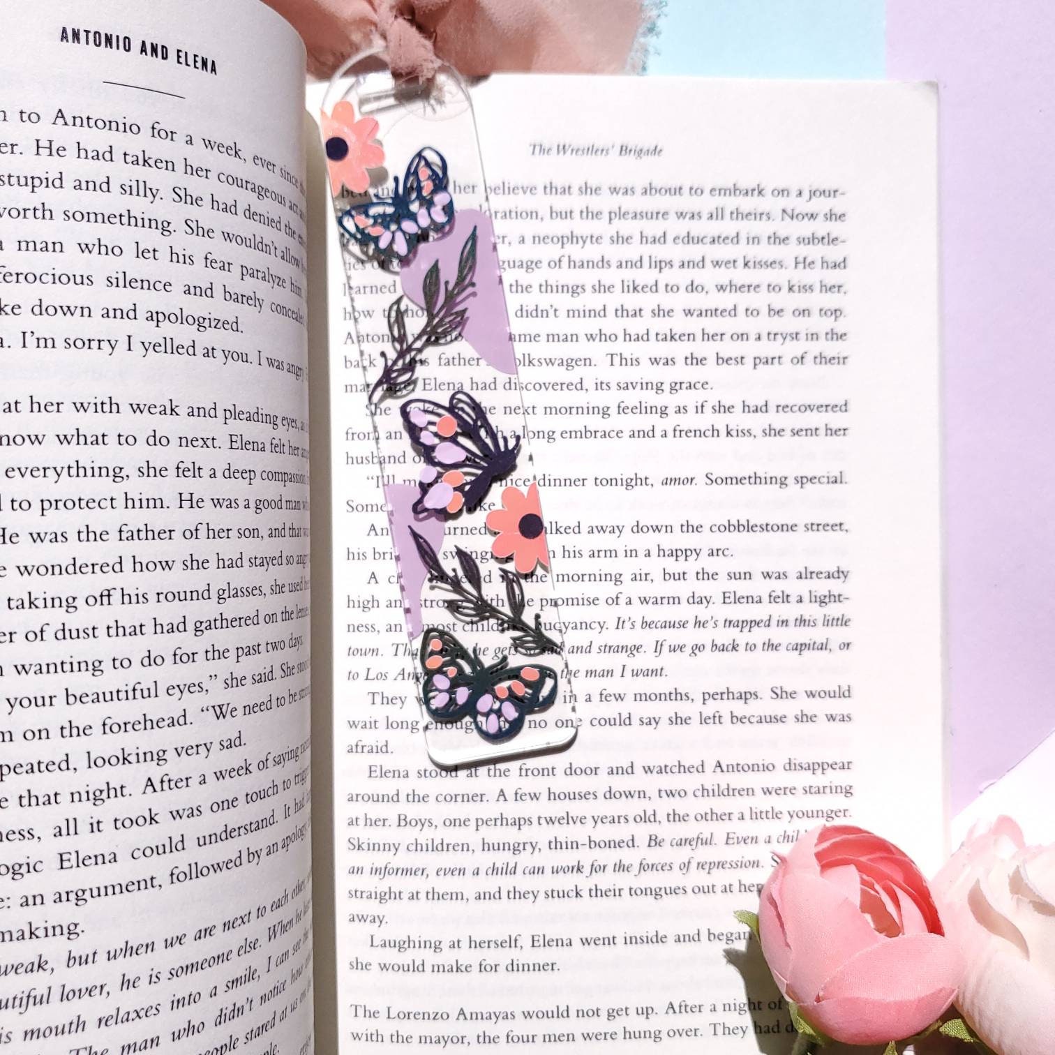 Aesthetic Acrylic Bookmark With Boho Ribbon Book Lover Reading