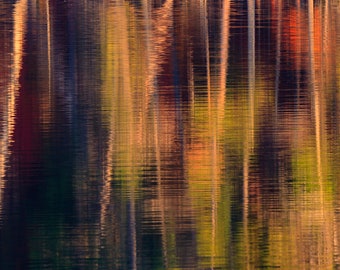 Fall photography, Autumn reflections -  Algonquin Park Photography, Fine Art Print, Fall Colours, Abstract, Ontario Photography, landscape