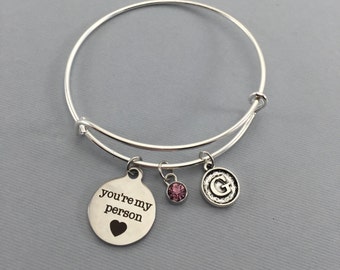 You're My Person - You're My Person Bracelet - You're my Person Gift - Friendship Bracelet - Gifts for Friends -Personalized- BFF Gifts