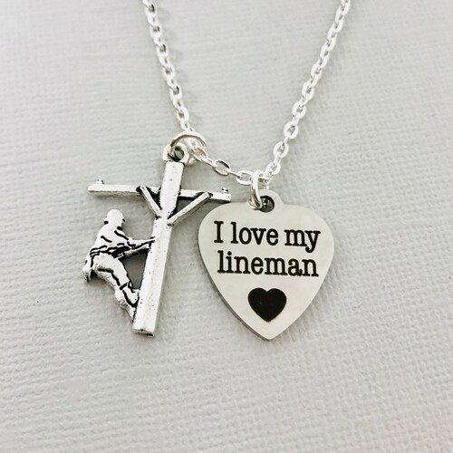 Lineman Necklace Lineman Wife Jewelry 
