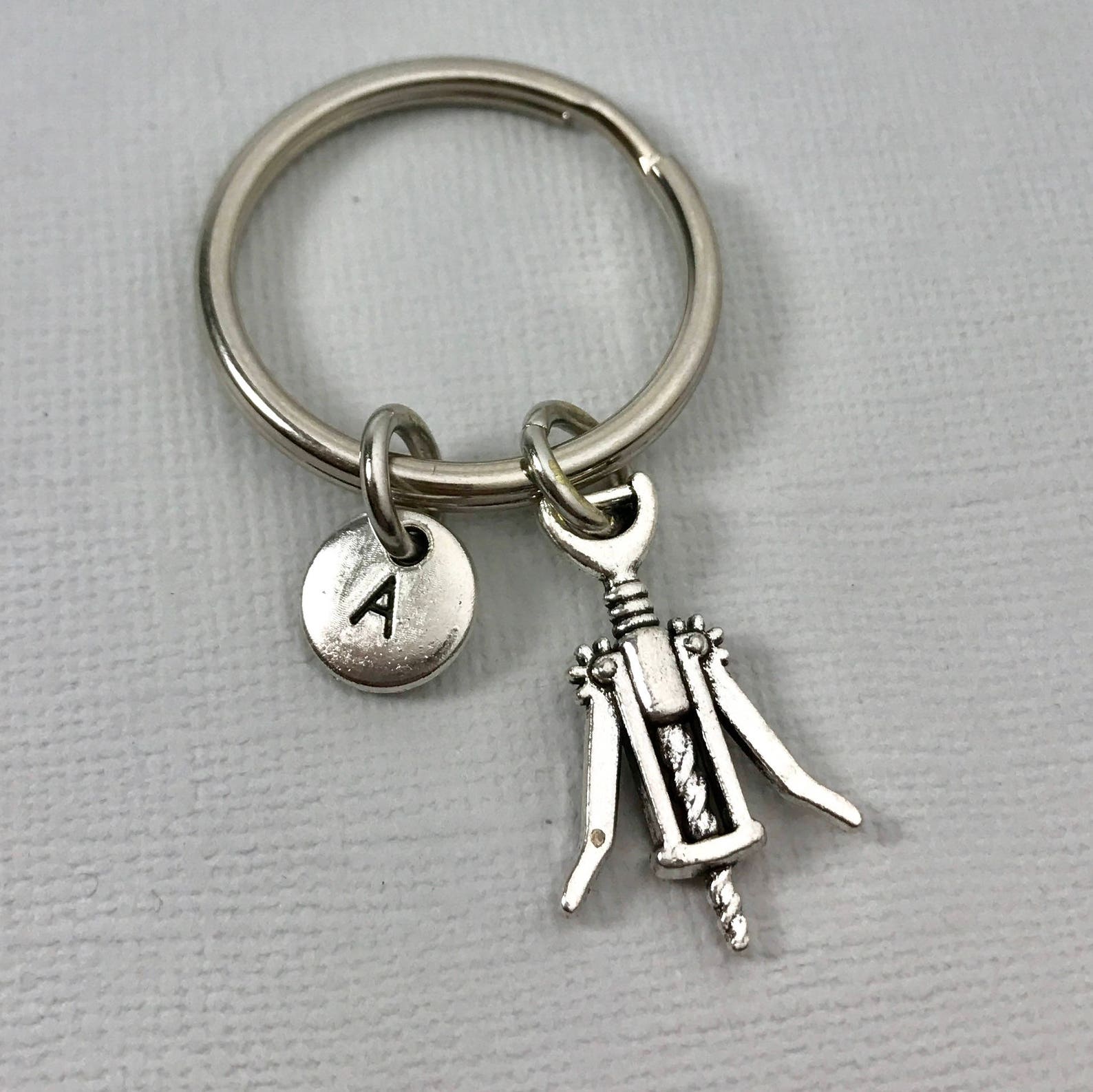 Wine Opener Keychain Wine Keychain Wine Opener Charm Etsy