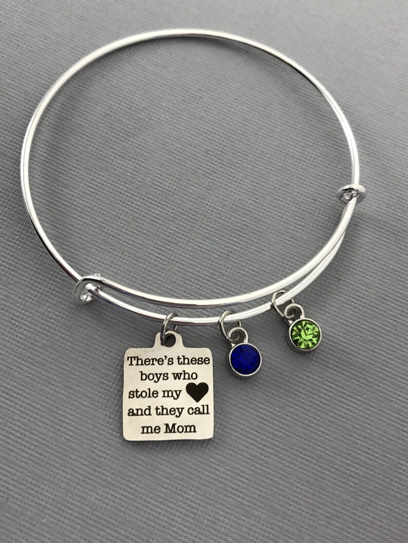 Mom Gift Mom of Boys Mother's Day Charm Bracelet Etsy(00)
