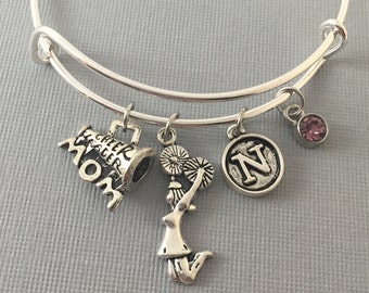 Cheer - Cheer Mom Bracelet - Cheer Mom - Cheer Gifts - Cheerleader - Cheerleading - Charm Bracelet - Personalized Jewelry - Valentines