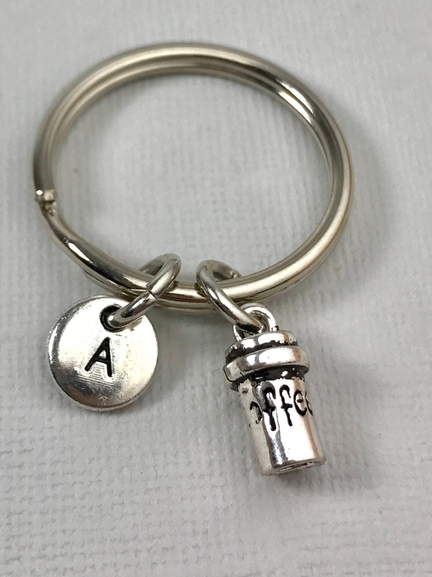 Coffee Mug Keychain Coffee Addict Keychain Coffee Charm Etsy
