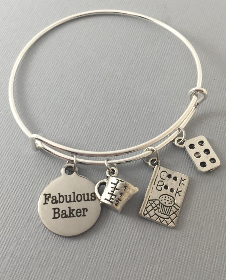 Baker Baker Gift Baking Gift Charm Bracelet Bangle Etsy