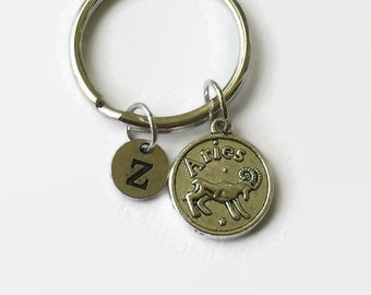 Aries Keychain - Astrology Jewelry - Aries - Zodiac Keychain - Aries Gift - Mothers Day  Idea - gifts under 20 - Zodiac Gift