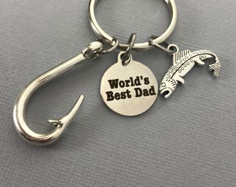 Gifts for Dad - Gift for Husband - First Fathers Day - Father's Day Gift - Fishing Gifts - Fishing keychain - Personalized gift for him