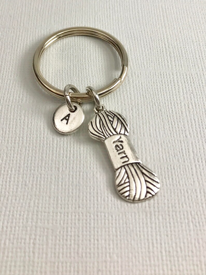 Yarn Keychain Gift for Knitter Knitting Charm Knit Etsy