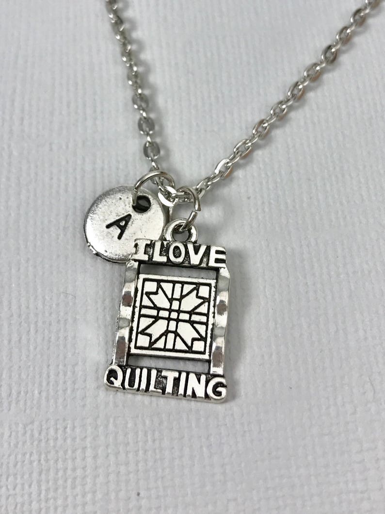 Quilting Necklace Quilter Jewelry Quilting Charm Etsy